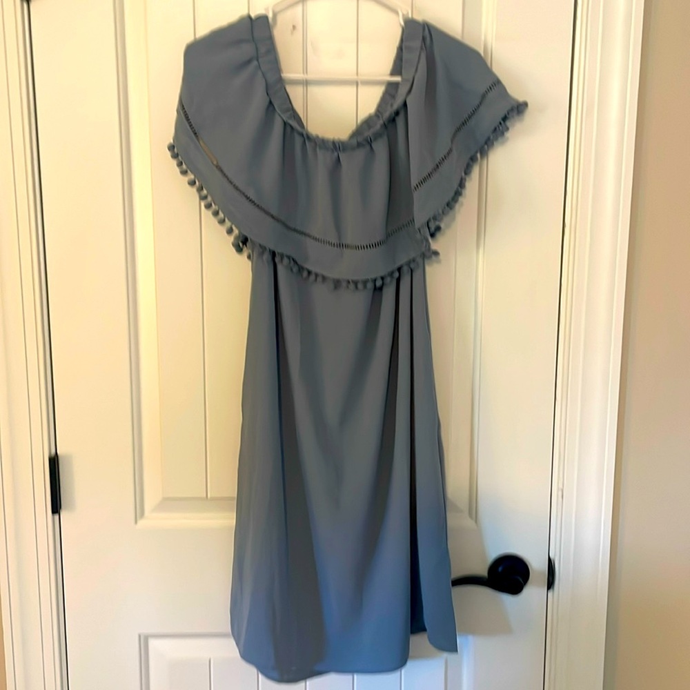 Off shoulder light blue dress Medium